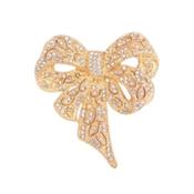 Stunning Tied Bow Crystal Encrusted Brooch