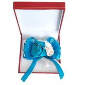 Teal Blue Rosebud Bracelet Wrist Corsage image