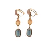 Three Colour Drop Clip On Earrings image