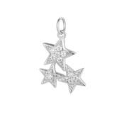 Three Star Silver Necklace image