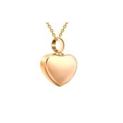 Very Small Gold Heart Cremation Pendant