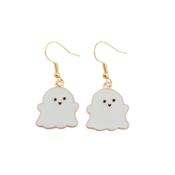 White Ghost Halloween Fashion Earrings image