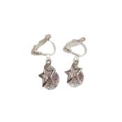 Zirconia Star Clip On Earrings