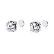 4mm Clear Stone Magnetic Earrings image