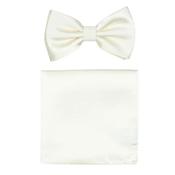 Adjustable Off White Coloured Bow Tie Set image