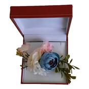 Aqua Blue And Cream Flower Wrist Corsage image