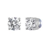 Clear Stone Magnetic Earrings 6mm image