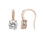 Cubic Zirconia Silver Rose Gold Earrings image