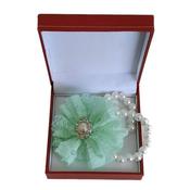 Double Bracelet Mint Green Flower Wrist Corsage image