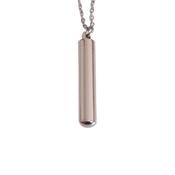 Plain Stainless Steel Long Cylinder Ashes Locket