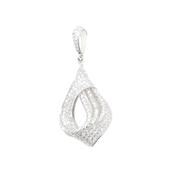Sterling Silver Stunning Woven Twist CZ Pendant image