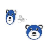 Sterling Silver Teddy Face Earrings image