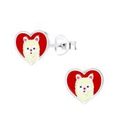 Sterling Silver Alpaca Childrens Earrings image