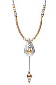 Drop with Gold beads &amp; beaded chain