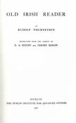 Old Irish Reader (hardback) image