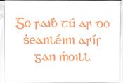 Go raibh tú ar do sheanléim arís gan mhoill – A6 greeting card – Seanchló
