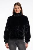 Ambra Black Faux Fur Jacket