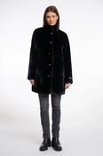 Nonna Black Faux Fur Coat