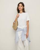 Basic Round Neck White T Shirt