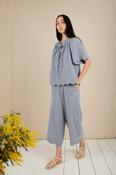 Aide Navy Gingham Trousers image