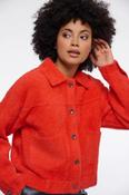 Bubbly Luminous Red Cardigan image