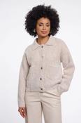 Bubbly Beige Herringbone Cardigan