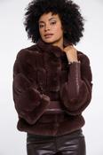 Feline Coffee Roast Faux Fur Jacket image