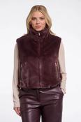 Nikki Chocolate Bean Faux Fur Gilet image