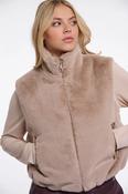 Nikki Oat Faux Fur Gilet image