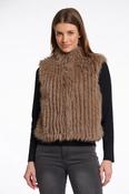 Dava Toffee Faux Fur Gilet