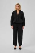 Evie Black Barrel Trousers image