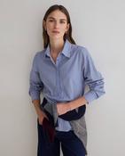 Blue Striped Poplin Shirt