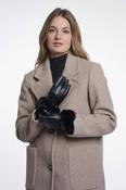 Arca Black Faux Fur Gloves image