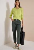 Cecil Faded Olive Barrel Trousers image