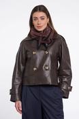 Heiko Coffee Black Triangle Scarf image