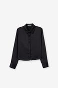 Borda Navy Satin Blouse