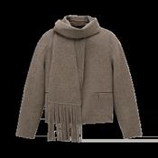 London Taupe Scarf Jacket