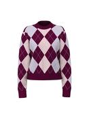 Gracie Argyle Purple Sweater image