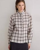 Check Shirt With Ruffle Detail image