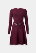 Plum Cable Knit Dress image