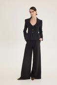 Waist Ruffle Black Jacket image
