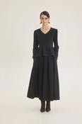 Black Midi Pleated Skirt image