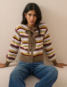 Multi-Coloured Neck Tie Cardigan | Sixty Three Boutique