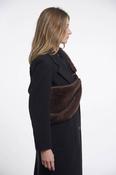 Nayla Brown Faux Fur Crossbody Bag image