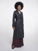 Nolan Navy Leather Coat image