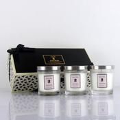 Just Glow 3 pcs Candles Set Black Orchid