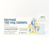 Vermox 100mg Mebendazole 6 Tablets