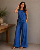Blue Denim wash Tie Co-Ord