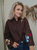Chocolate Embroidered Shirt