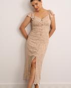 Olive Midaxi Dress - Beige